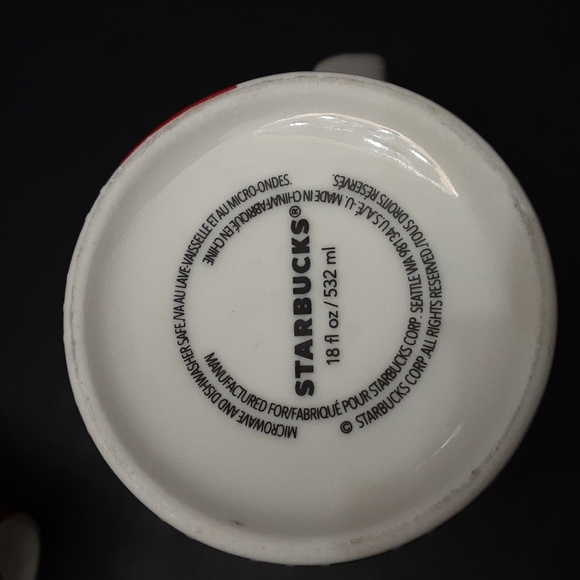 Starbucks Limited Edition Christmas Tree Design Mugs - Red/Green/Gray. - Picture 7 of 8